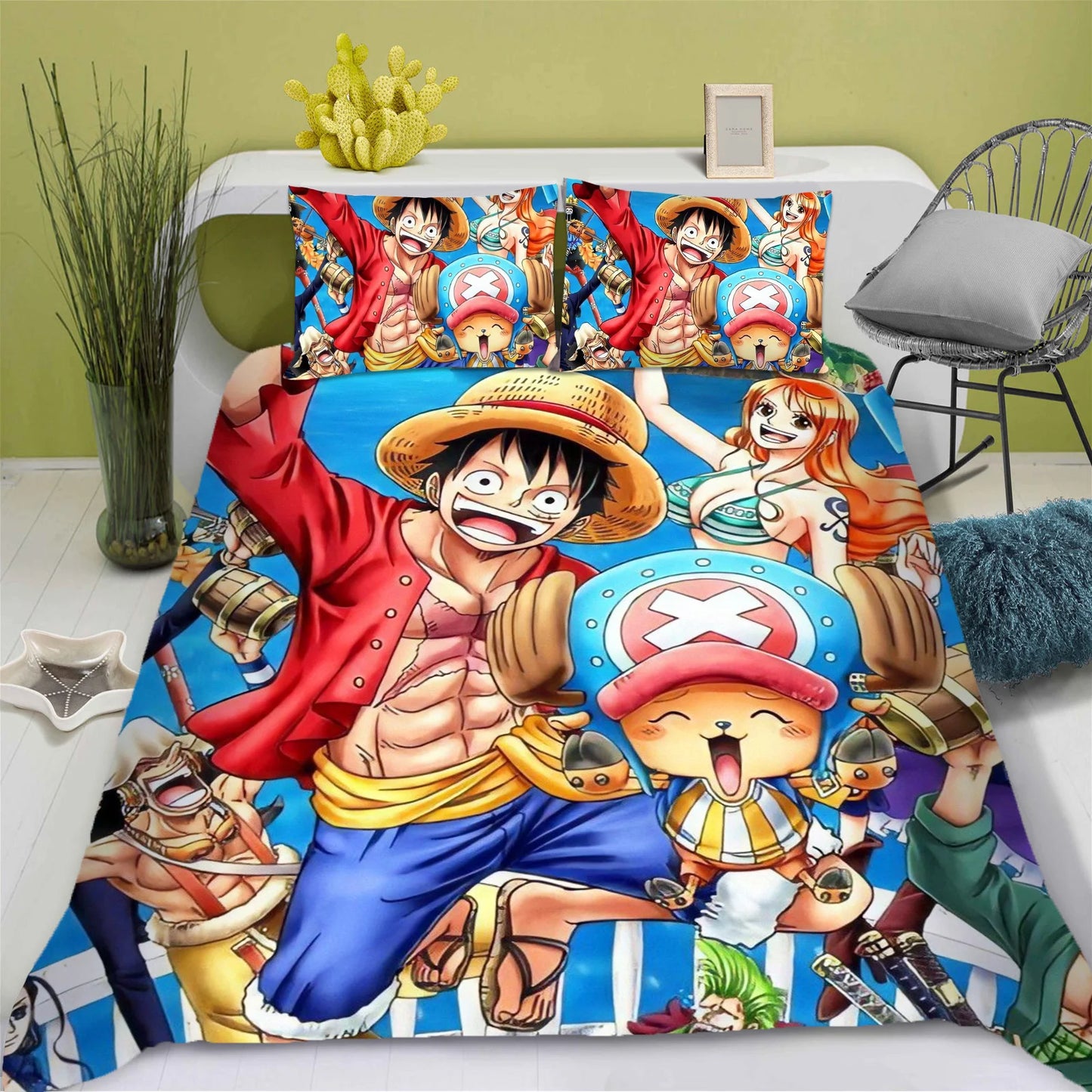 Parure de Lit One Piece - Luffy & Tony Tony Chopper (Mignon)