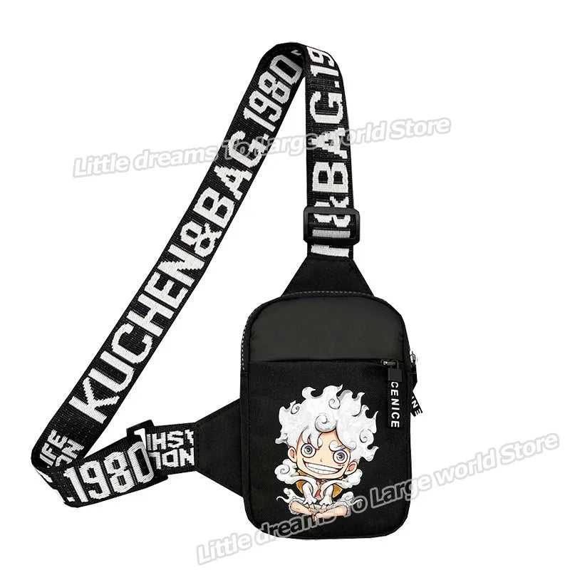 Sac bandoulière One Piece – Monkey D. Luffy Noir & Blanc
