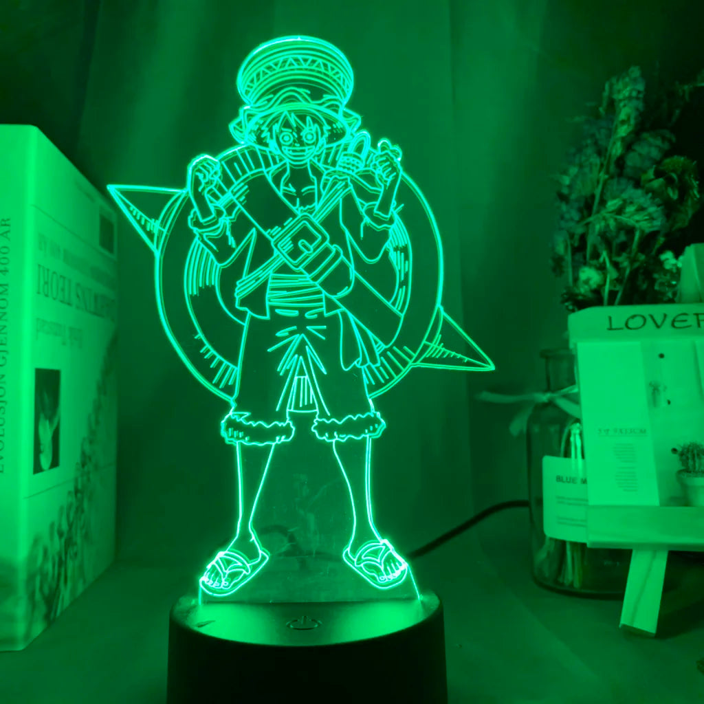 Lampada notturna a LED One Piece - Monkey D. Luffy Gear 5 (verde)