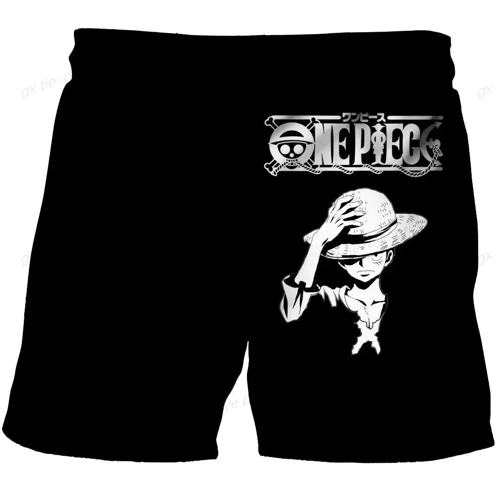 Bañador de One Piece - Silueta de Luffy Gear 5 (diseño negro)
