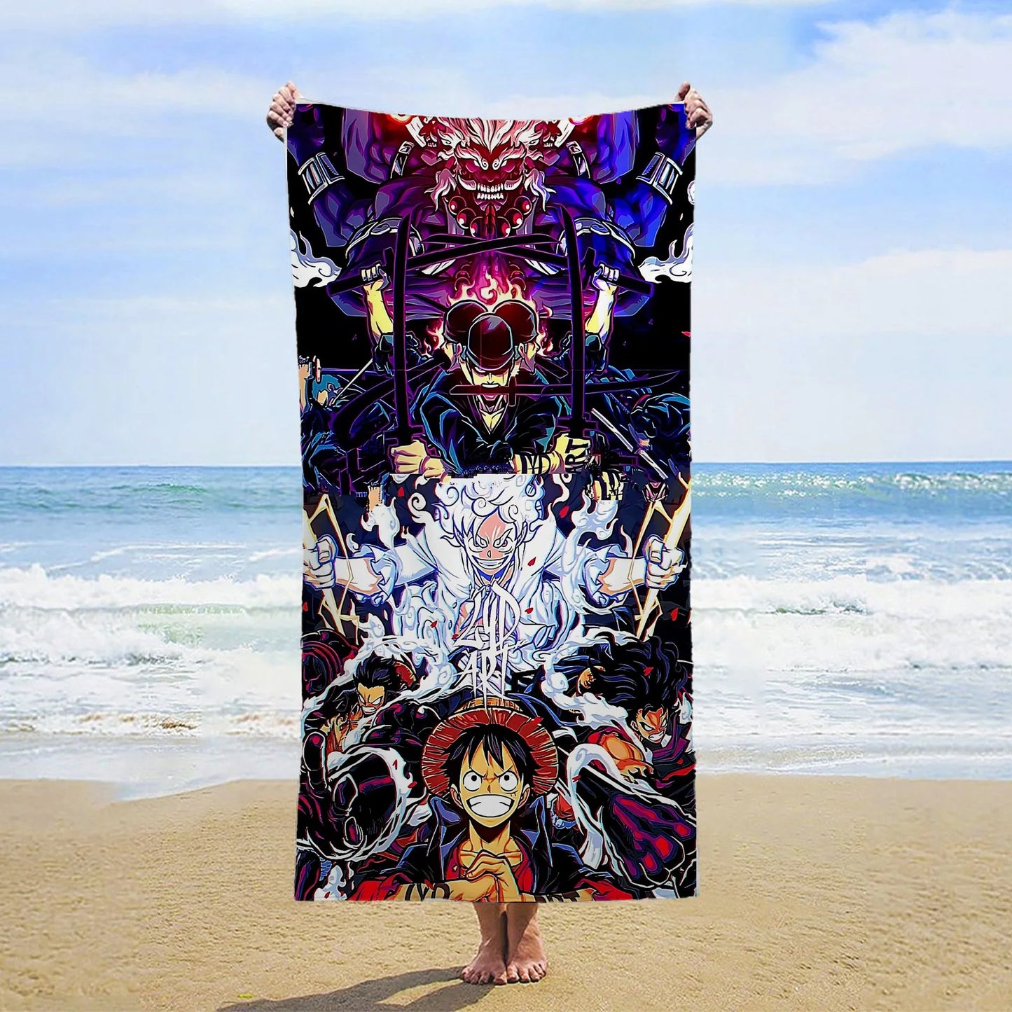Toalla de playa de One Piece - Gear 5 Luffy Epic Battle