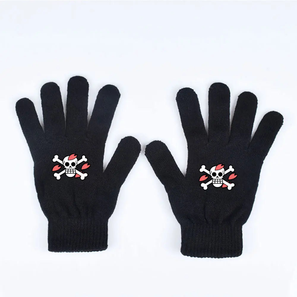 Guanti One Piece – Teschio Pirata Denti Rossi