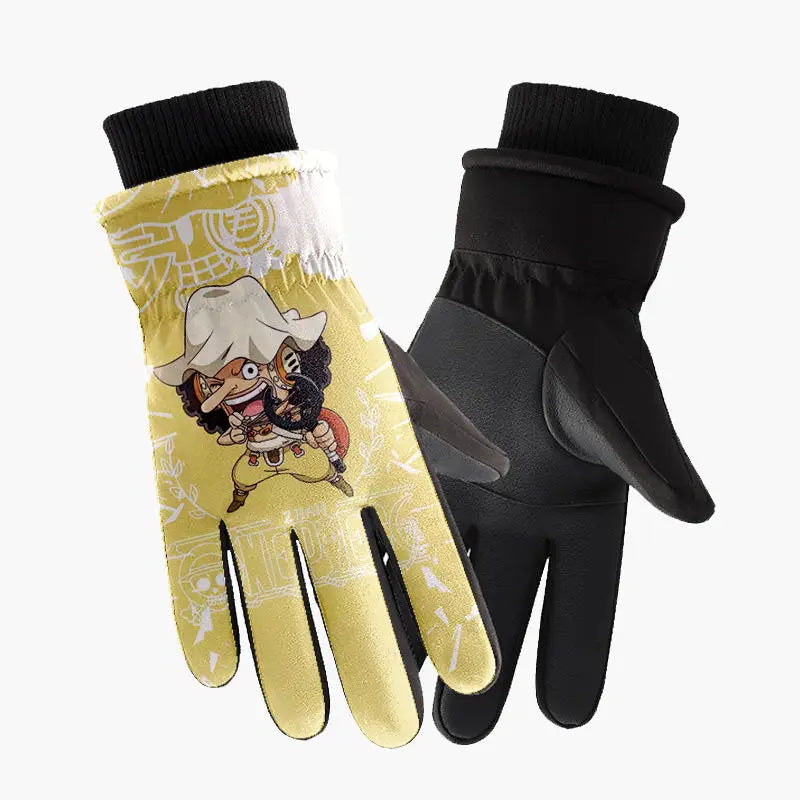 Gants One Piece – Usopp Illustration Jaune