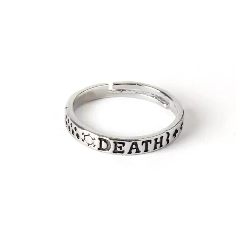 Anello One Piece - Iscrizione di Trafalgar Law sulla morte