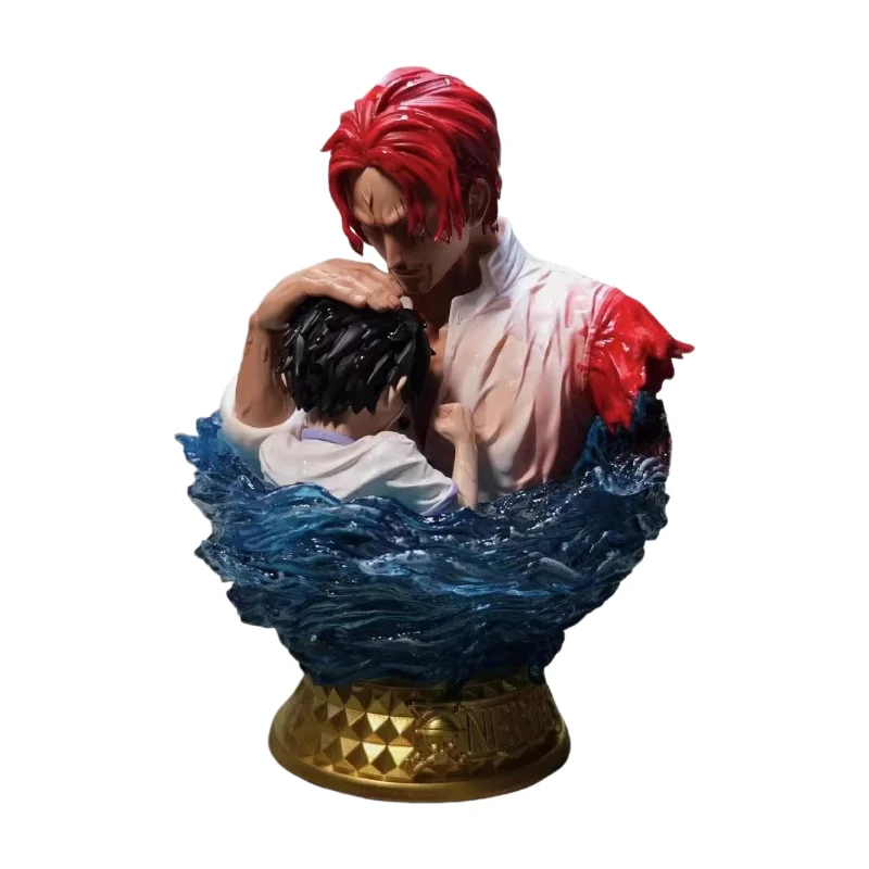 Busto de One Piece - Shanks y Luffy pelirrojos (Escena de despedida)