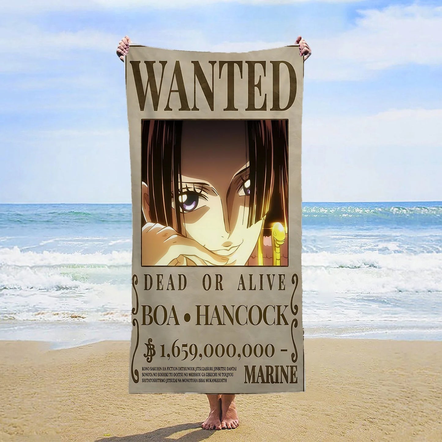 Toalla de playa de One Piece - Se busca Boa Hancock (Emperatriz Pirata)