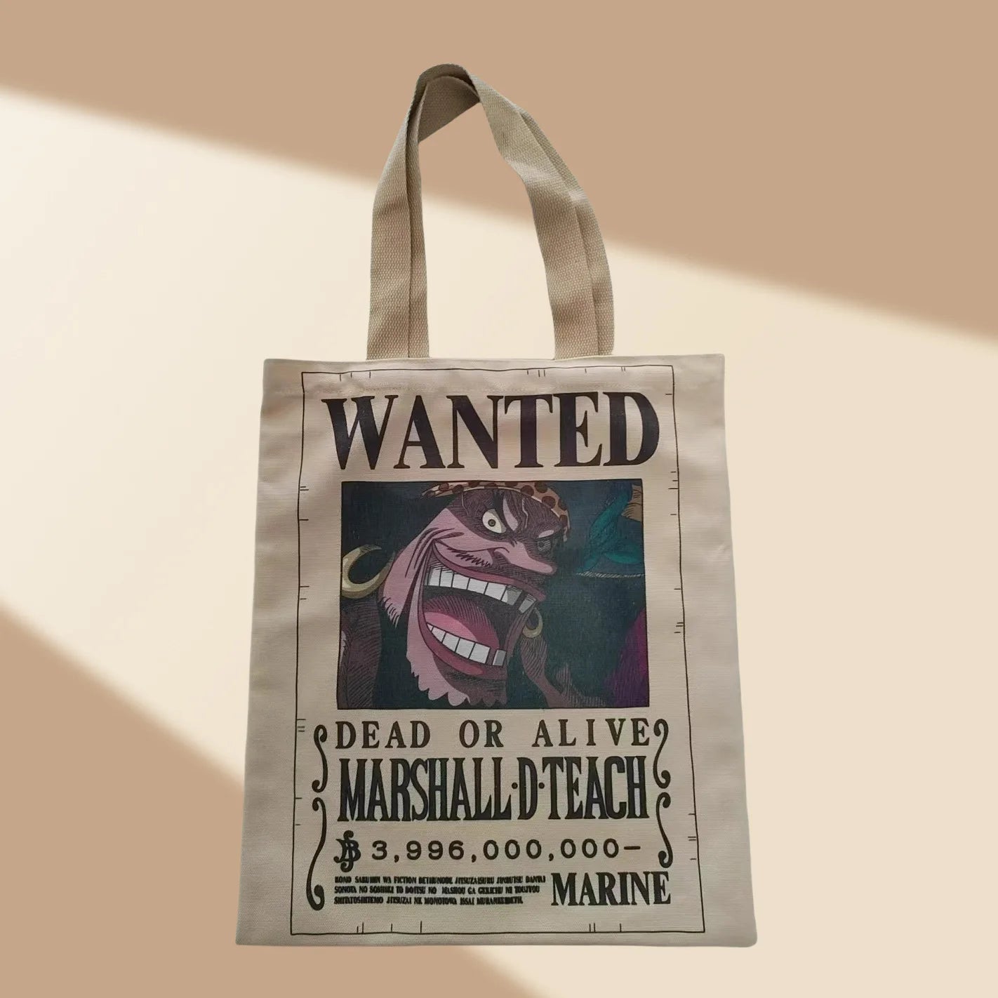 Borsa tote One Piece – Poster ricercato: Marshall D. Teach, Barbanera