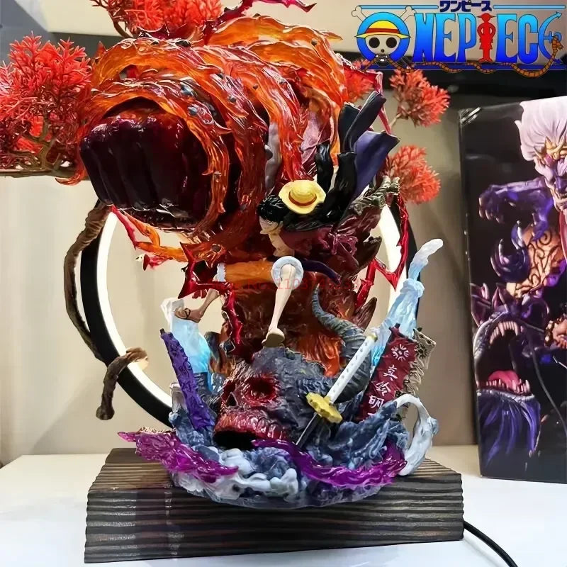 Statua di One Piece - Monkey D. Luffy (Effetto fuoco dinamico - Pugno di fuoco)