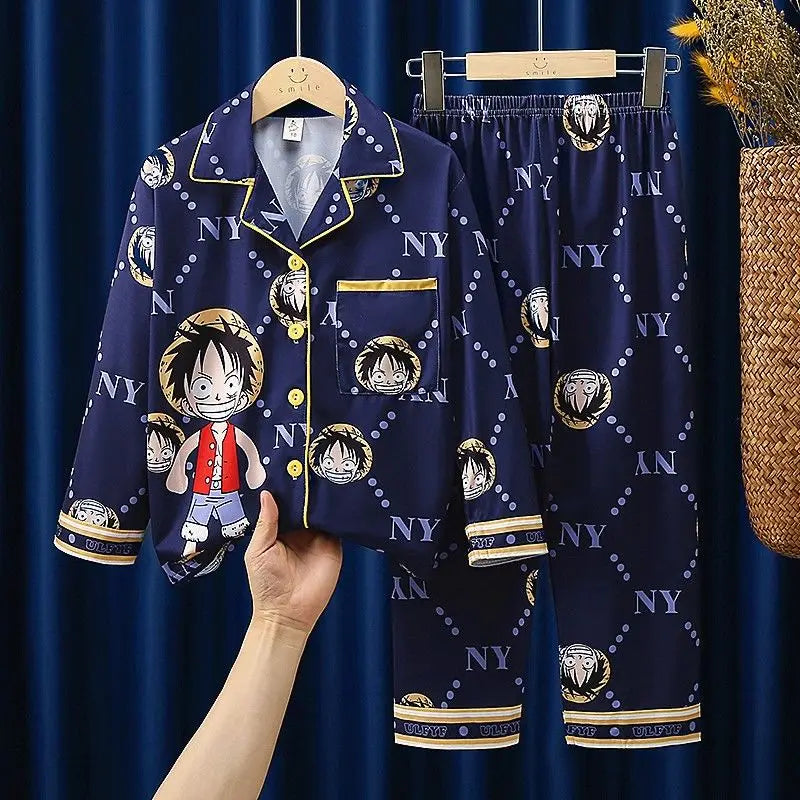 Pigiama intero a maniche lunghe - Motivo "NY" e Rufy (blu navy)