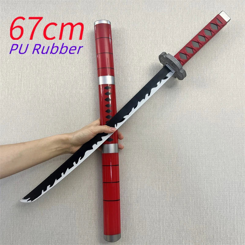 One Piece Cosplay Katana - Spada Sandai Kitetsu di Zoro (67 cm, schiuma PU)