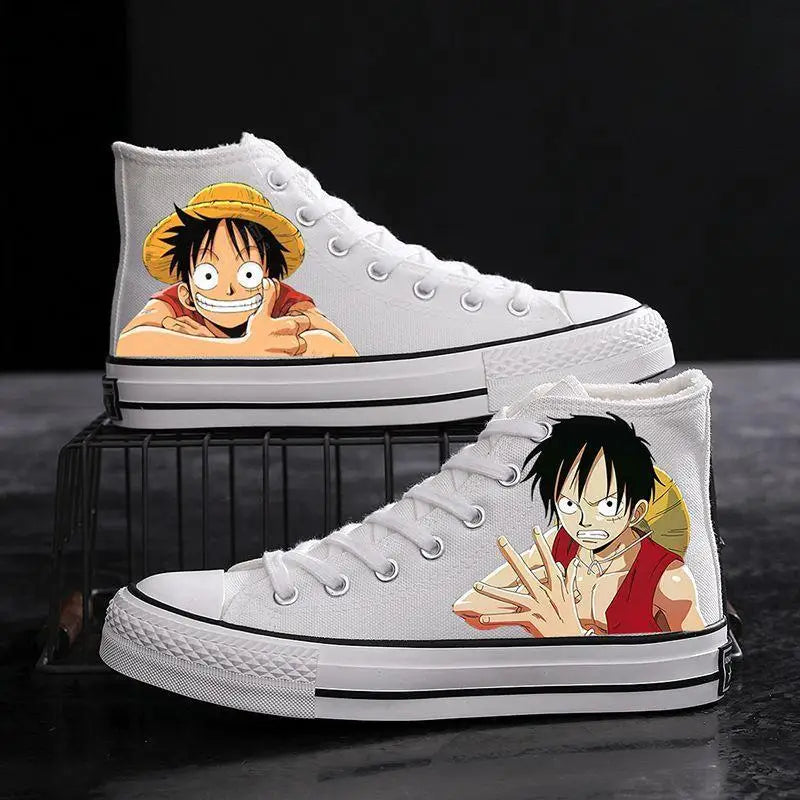 Sneakers One Piece - Luffy Course Bianco