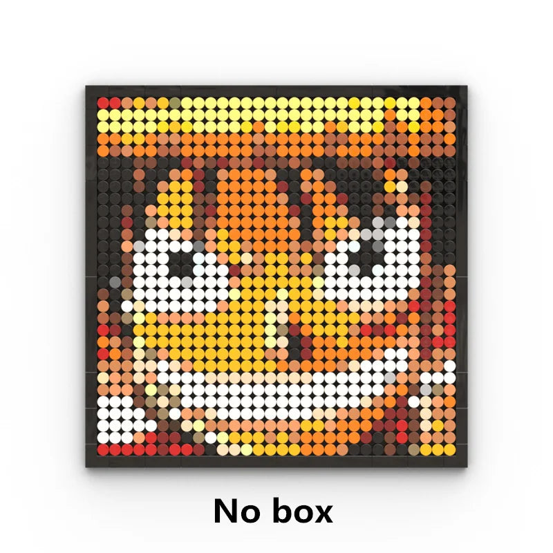 Tableau Mosaïque Pixel Art One Piece - Portrait Roronoa Zoro (Briques)