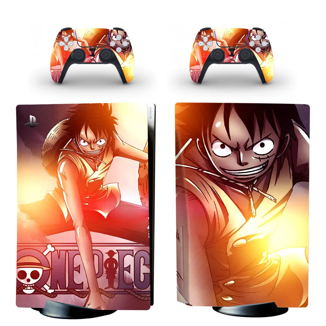 Adesivi One Piece PS5 - Doppia trasformazione Luffy Gear 2 e 3