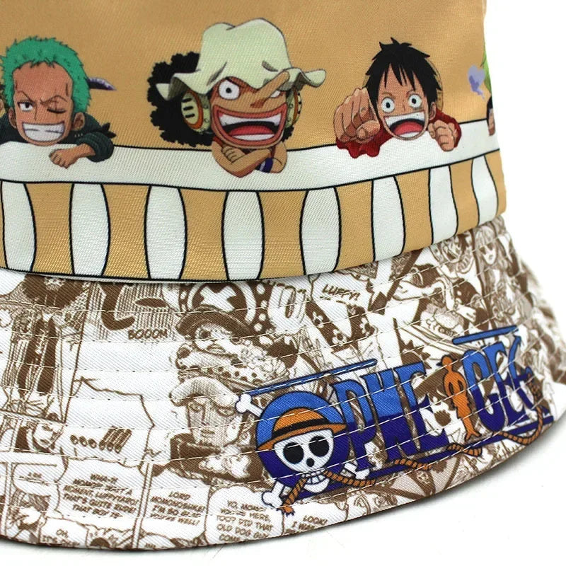 Cappello da pescatore monopezzo - Stampa integrale Mugiwara Crew