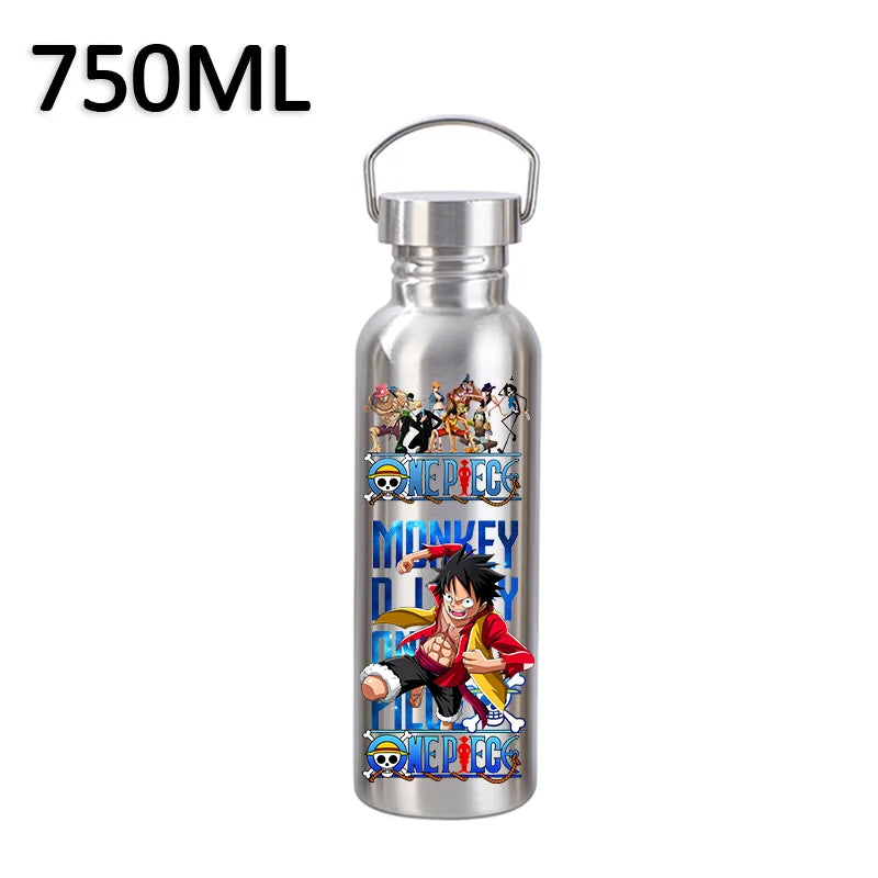 Botella de agua de One Piece de 750 ml: Pose icónica de Monkey D. Luffy