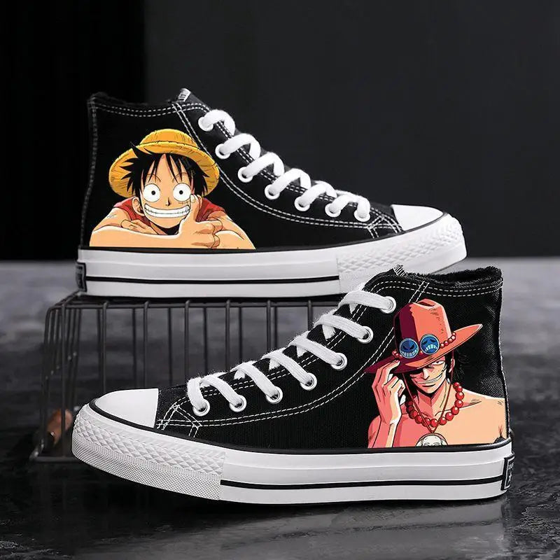 Sneakers One Piece - Ace Nero