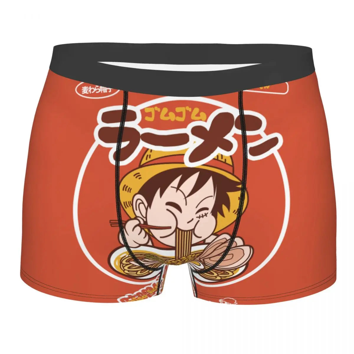 Calzoncillos bóxer de One Piece - Luffy y tazón de ramen (rojo)