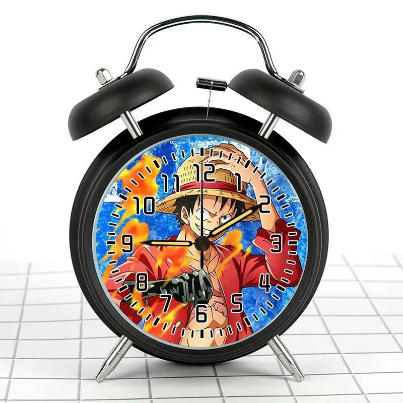 Reloj despertador retro de One Piece - Monkey D. Luffy Combat (modelo negro)