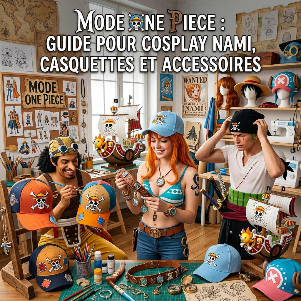 Mode One Piece féminine : cosplay Nami, casquette et accessoires