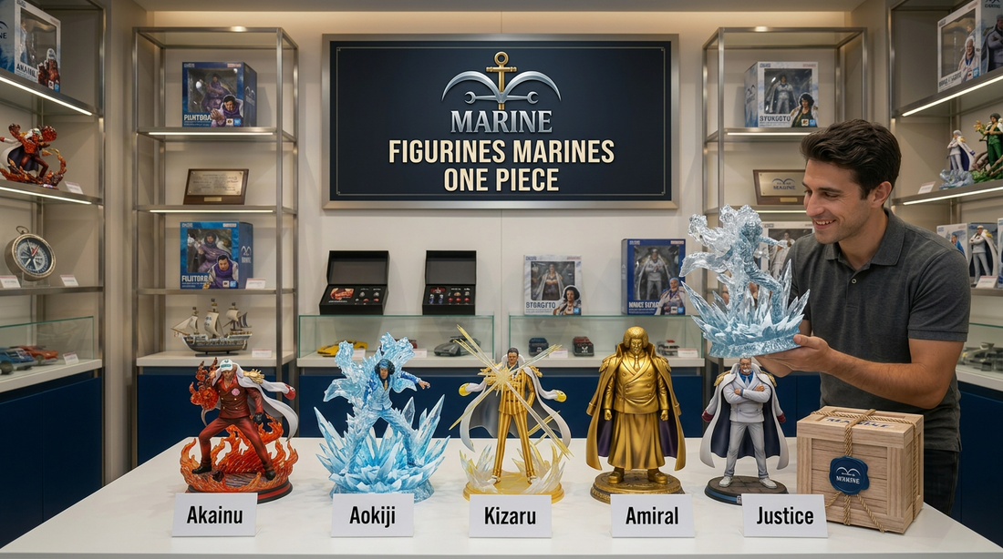 Figurines Marines One Piece : Akainu, Aokiji, Kizaru