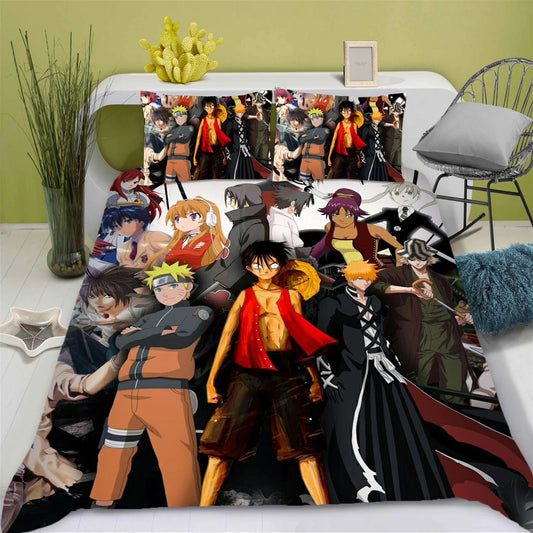 Parure de Lit One Piece - Ensemble Housse de Couette Luffy & Ace