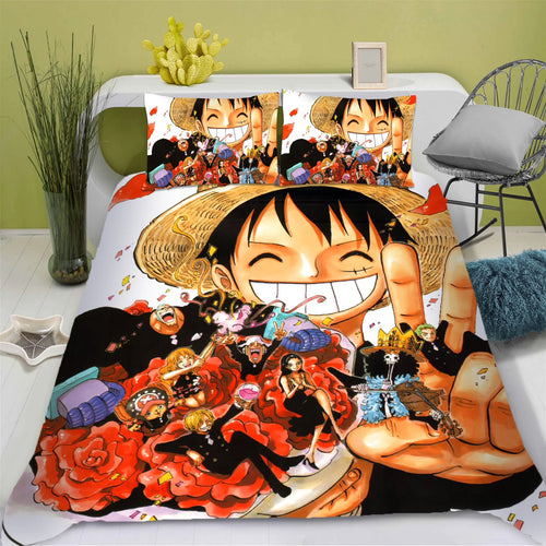 Parure de Lit One Piece - Ensemble Housse de Couette Luffy (Standard)