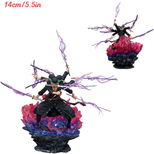 Figura One Piece - Zoro Ataque "Ashura" (Efectos Morados)