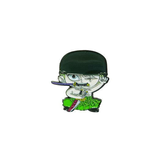 Pines de One Piece - Sombrero bombín Chibi de Roronoa Zoro