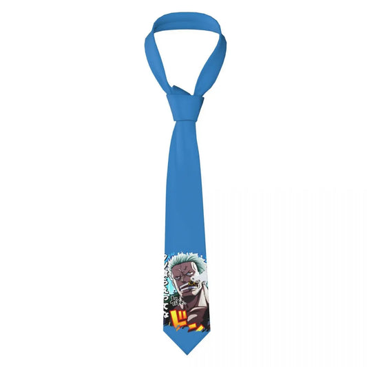 Cravatta One Piece – Ritratto di fumatore blu