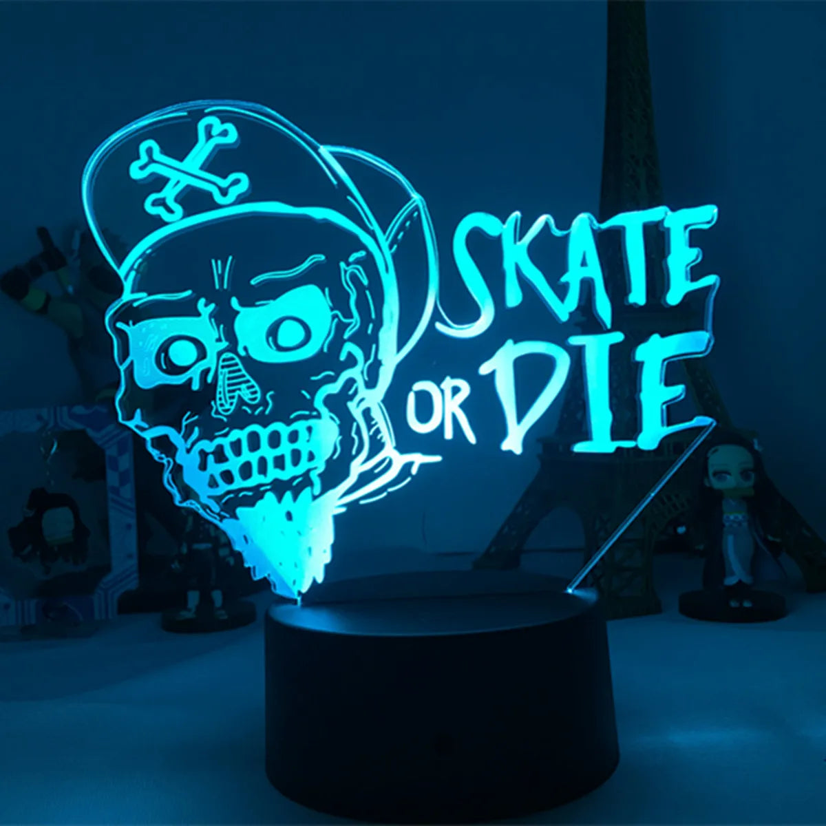 Luce notturna a LED One Piece - Design Brook Skate or Die (blu)