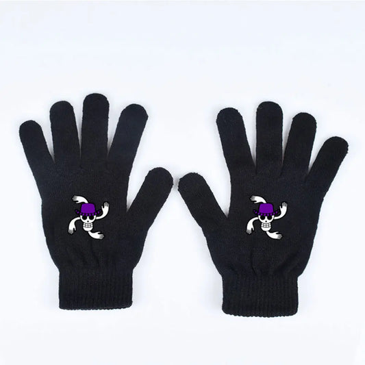 Gants One Piece – Skull Pirate Yeux Violets