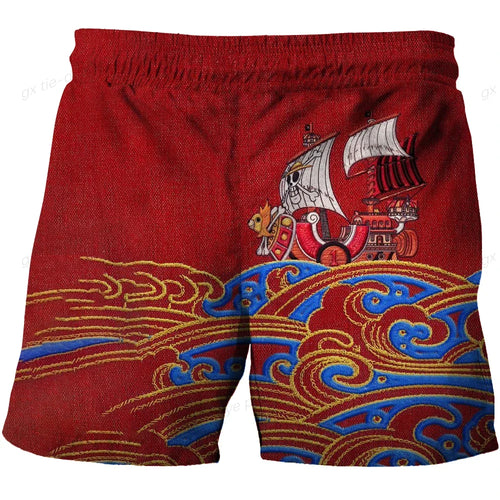 Pantaloncini da bagno interi - Thousand Sunny Ship e Japanese Waves