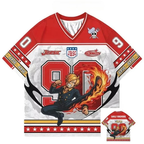 Maglia One Piece Sanji Vinsmoke - Design "Devil Leg"