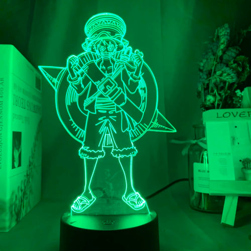 Lampada notturna a LED One Piece - Monkey D. Luffy Gear 5 (verde)