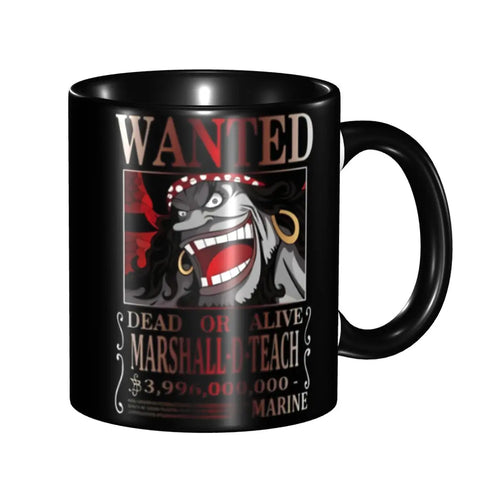 Taza de One Piece - Se busca Marshall D. Teach (Barbanegra)