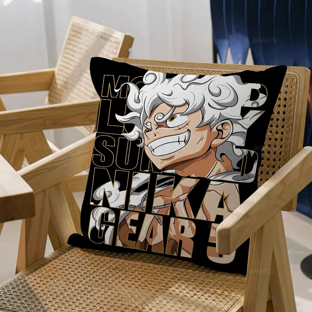 Housse de Coussin One Piece - Monkey D. Luffy Gear 5 Nika