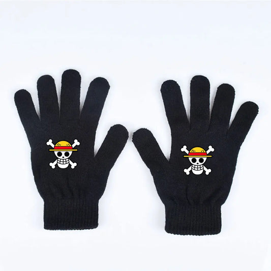 Guantes de One Piece – Calavera de Sombrero de Paja de Luffy