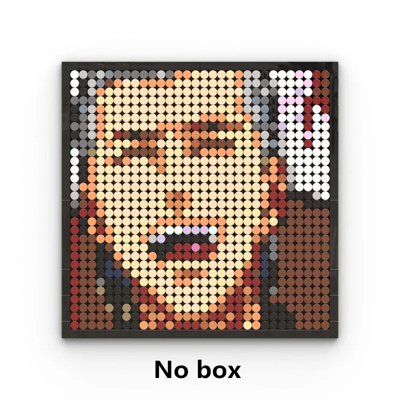 One Piece Pixel Art Mosaic Painting - Ritratto di Roronoa Zoro (mattoni)