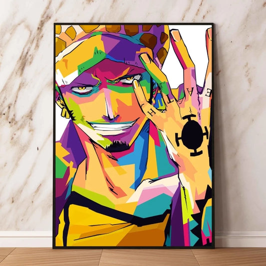 Tableau One Piece Pop Art - Trafalgar Law (Chirurgien de la Mort)