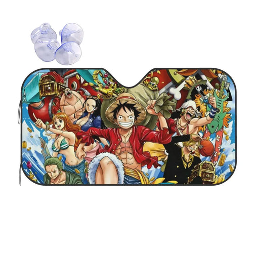 Parasol para coche de One Piece - Retrato del Rey Alma de Brook (ventana lateral)