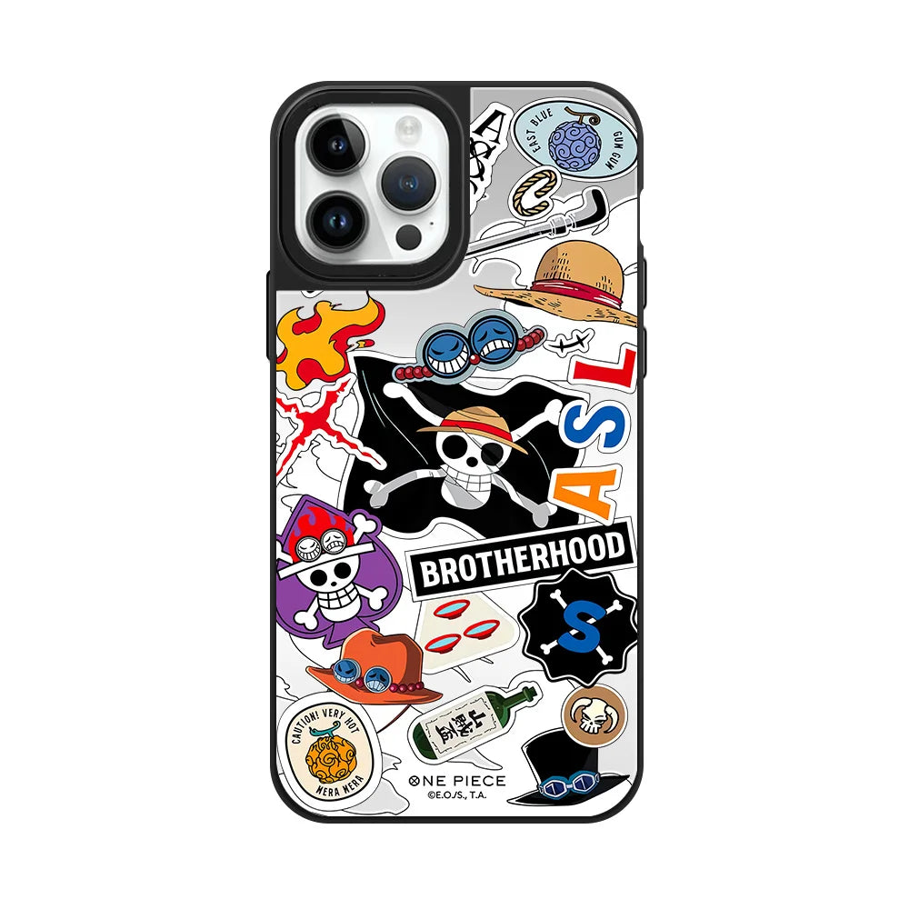 Custodia per iPhone One Piece – Collage manga multicolore
