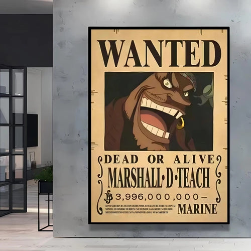 Poster One Piece Wanted - Marshall D. Teach (Barbanera)