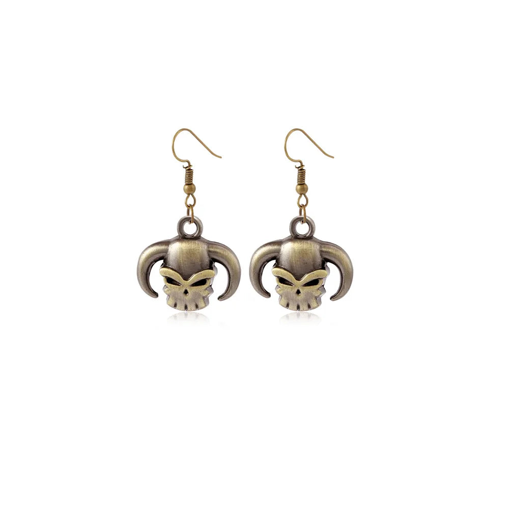Boucles d'oreilles One Piece - Skull Ace (Chapeau & Perles)