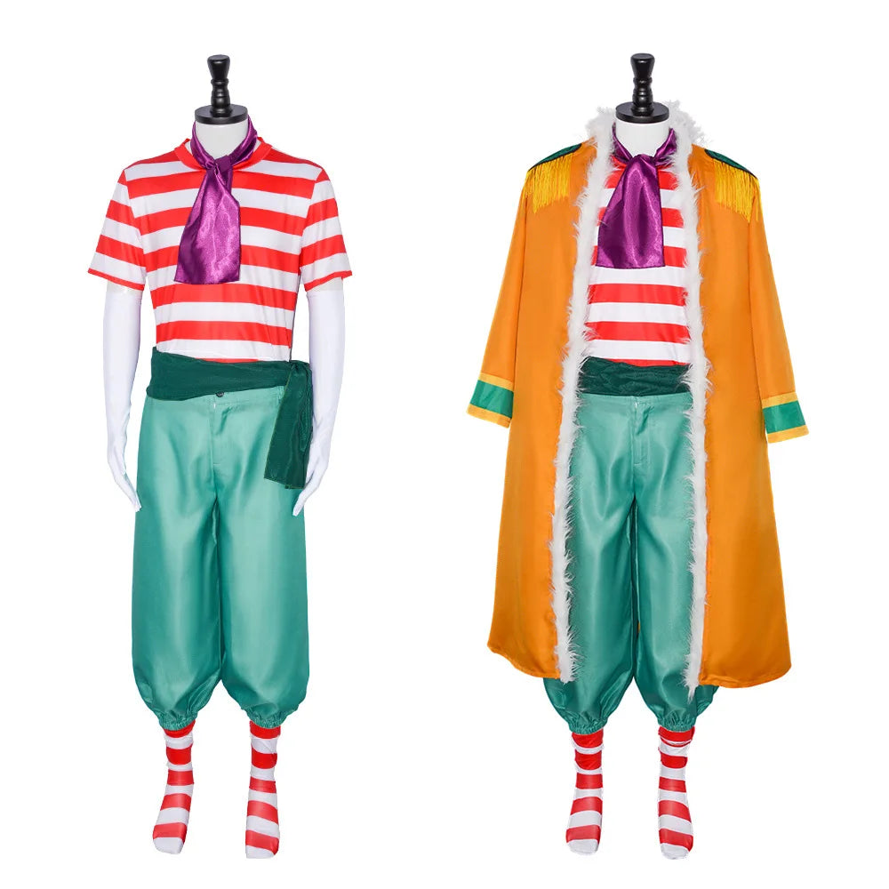 Disfraz de cosplay de One Piece: atuendo completo de Buggy el payaso