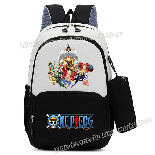 Mochila de One Piece – Ilustración festiva de la tripulación de One Piece