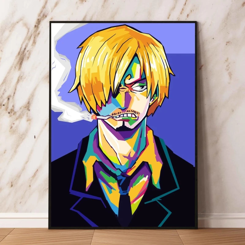 Dipinto pop art di One Piece - Sanji the Black Leg (costume)