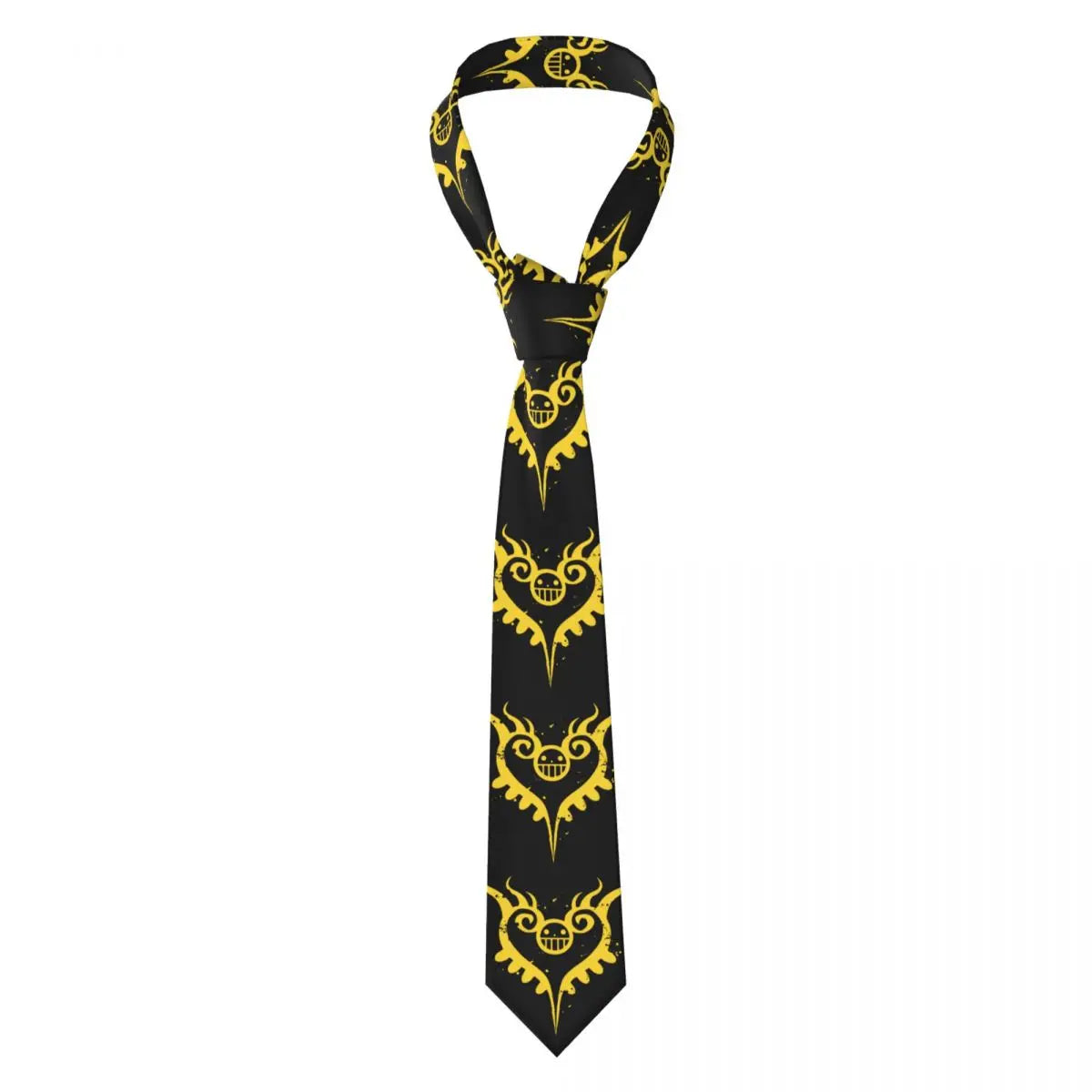 Corbata de One Piece con estampado de piratas amarillos
