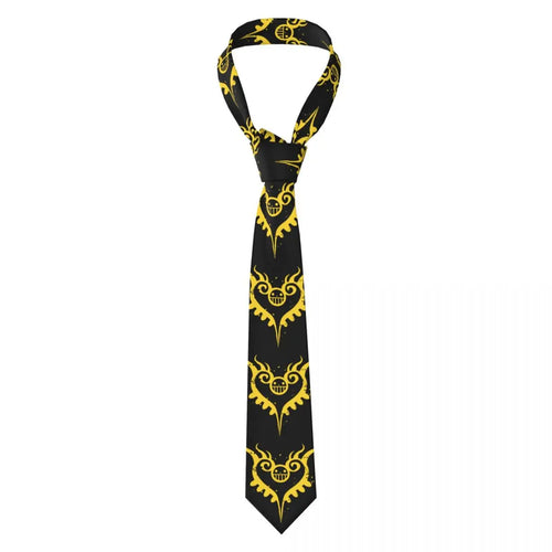 Corbata de One Piece con estampado de piratas amarillos