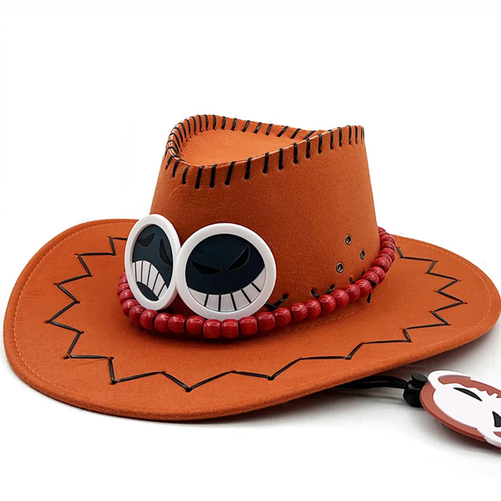 Gorra Ace One Piece - Fieltro naranja e insignias