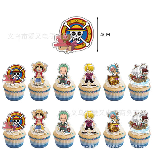 Kit per decorazioni per torte One Piece - Topper per torte con personaggi manga
